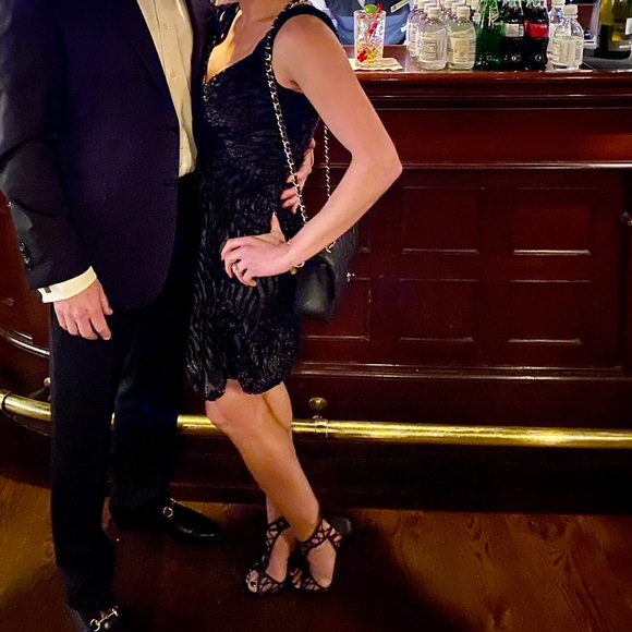 Saylor Farrah Velvet Tiger Devoré Dress - Picture 2 of 5